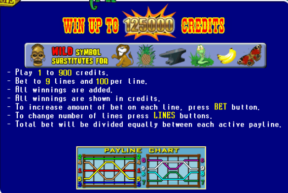 Символы слота Crazy Monkey: обезьяна, бананы, маска, череп